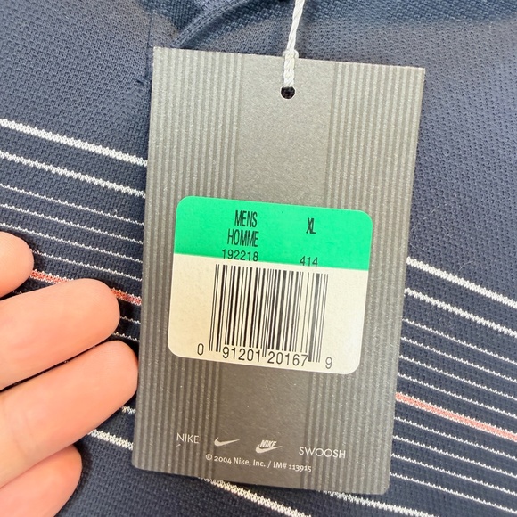 NIKE Vintage Golf Shirt Mens Size XL Blue Collared Polo Athletic Cotton Heavywei - Picture 5 of 7